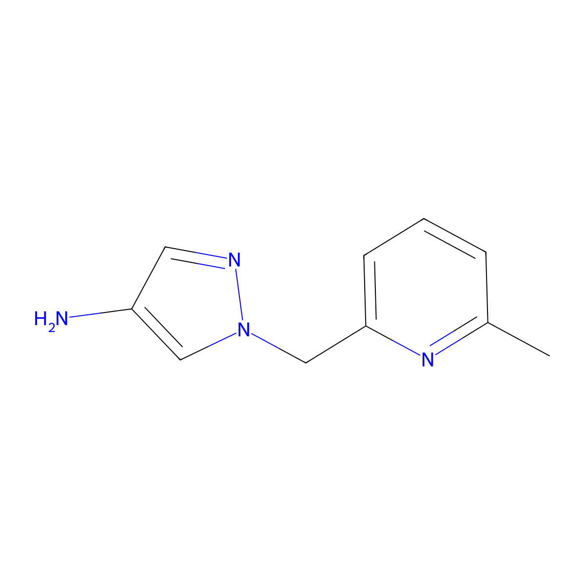 1-[(6-Methylpyridin-2-YL)methyl]-1H-pyrazol-4-amine molecular structure, CAS 1503435-71-9