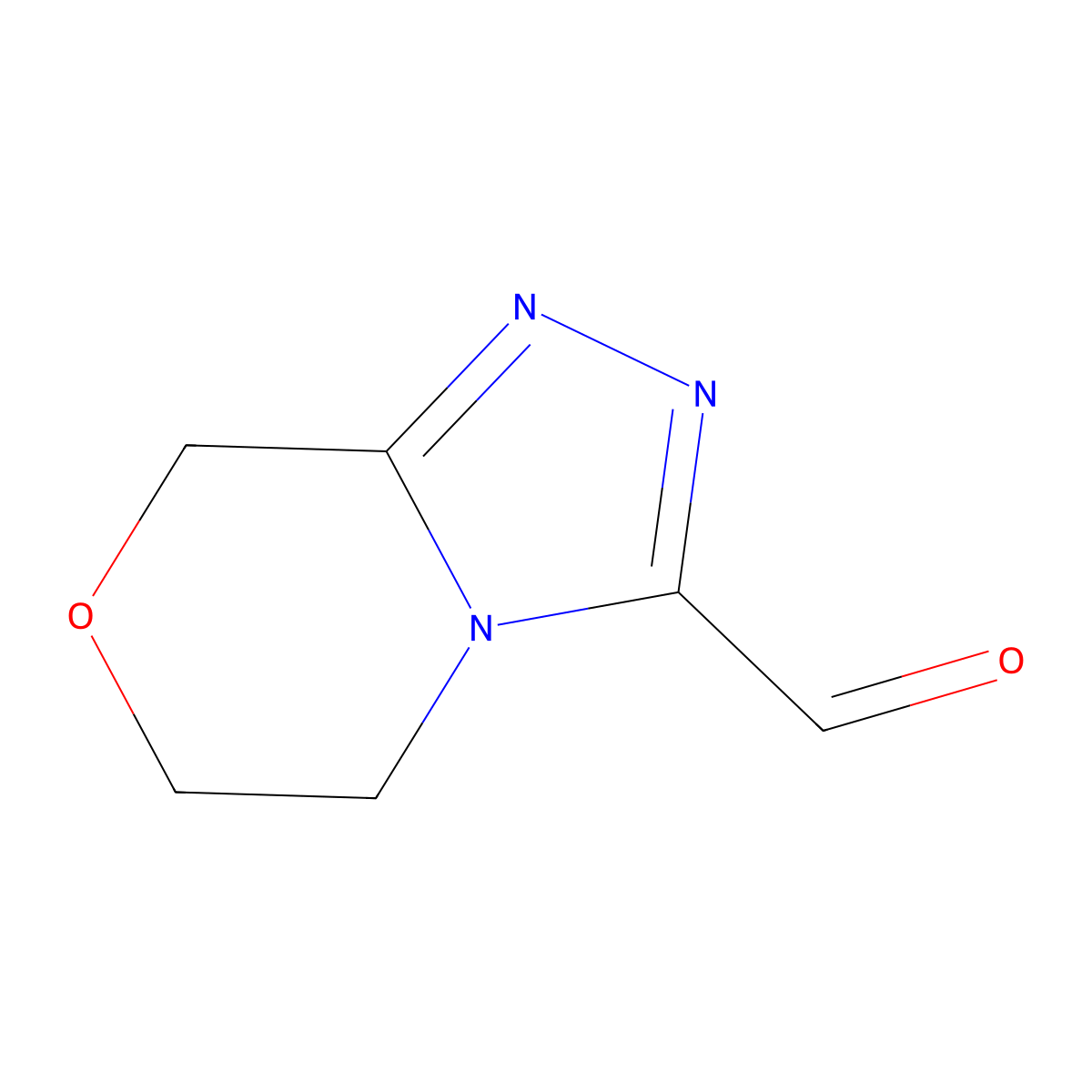 5H,6H,8H-[1,2,4]triazolo[3,4-c][1,4]oxazine-3-carbaldehyde molecular structure, CAS 1503436-71-2