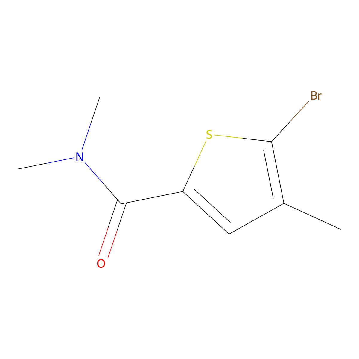 5-Bromo-N,N,4-trimethyl-2-thiophenecarboxamide molecular structure, CAS 1503438-87-6