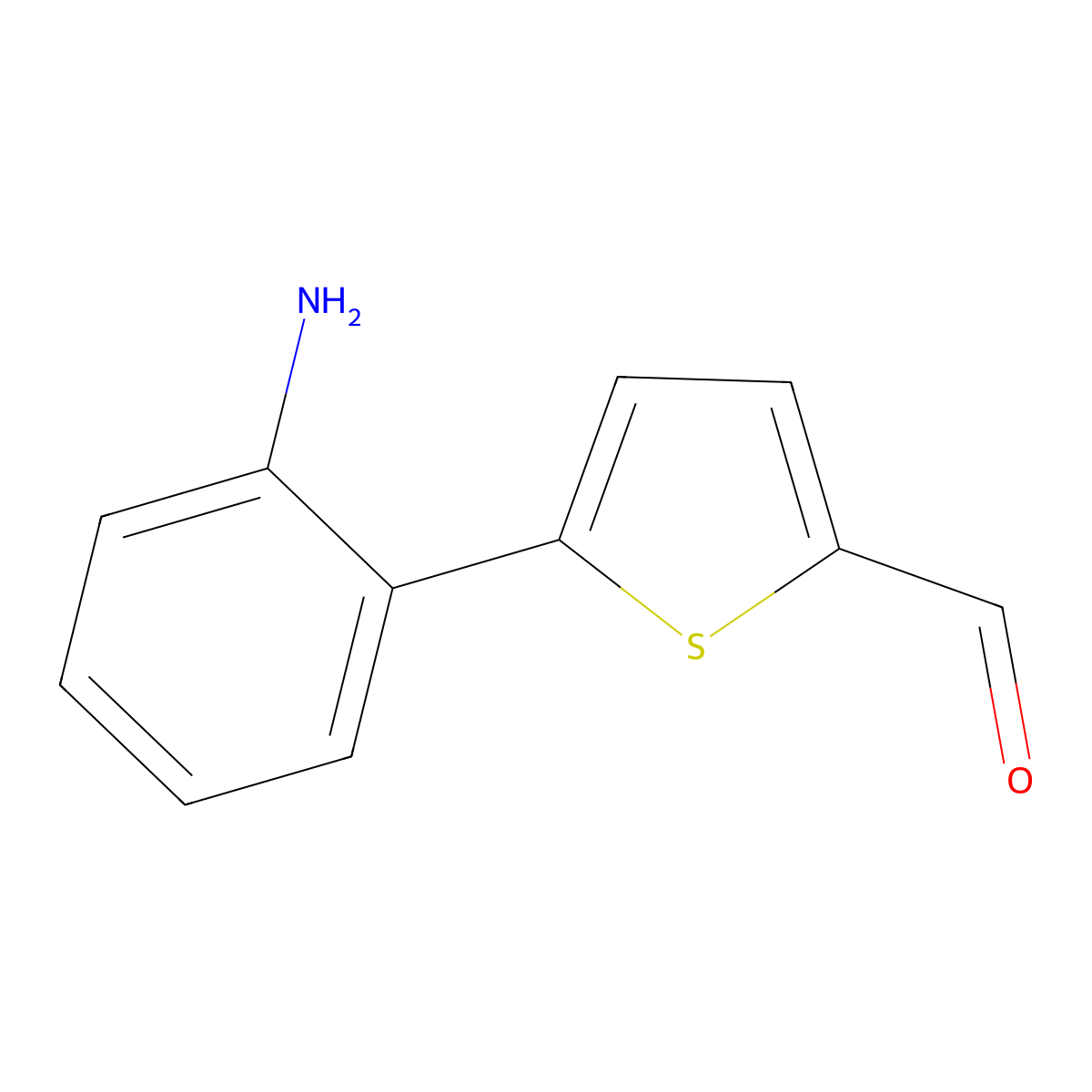 5-(2-Aminophenyl)thiophene-2-carbaldehyde molecular structure, CAS 1503443-93-3