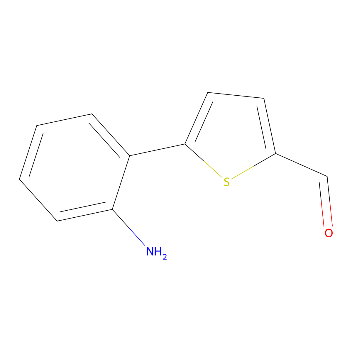 5-(2-Aminophenyl)thiophene-2-carbaldehyde molecular structure, CAS 1503443-93-3