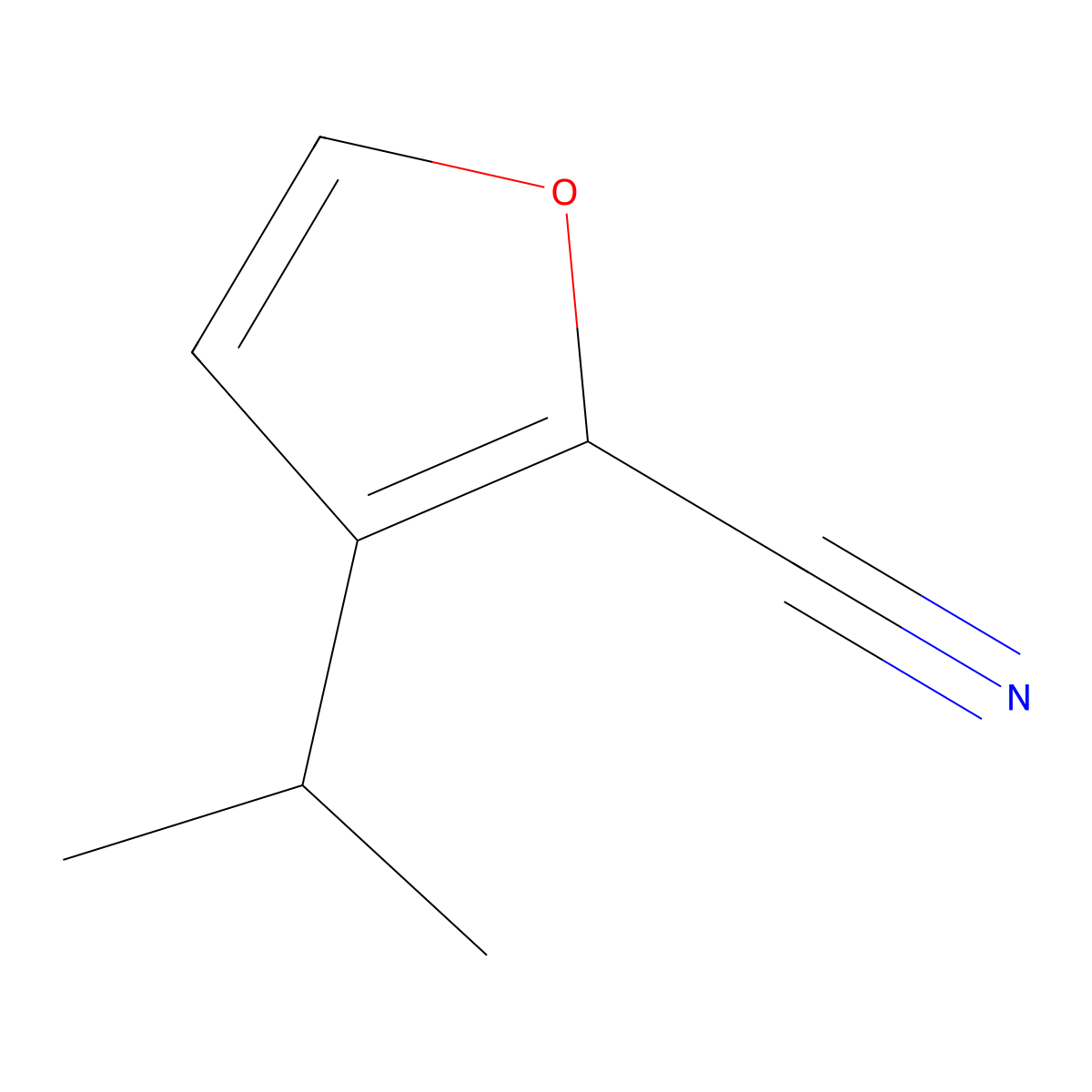 3-(Propan-2-yl)furan-2-carbonitrile molecular structure, CAS 1503481-35-3