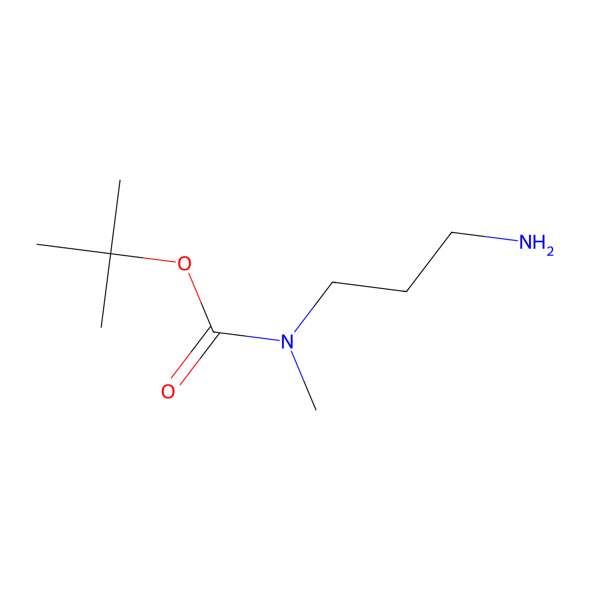 tert-butyl N-(3-aminopropyl)-N-methylcarbamate molecular structure, CAS 150349-36-3