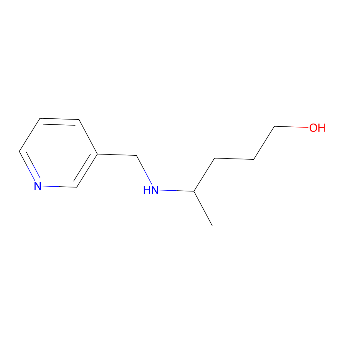4-{[(Pyridin-3-yl)methyl]amino}pentan-1-ol molecular structure, CAS 1503490-40-1