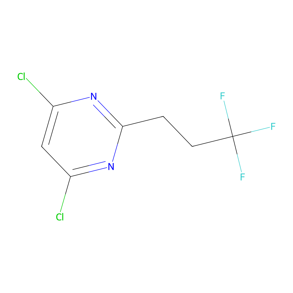 4,6-Dichloro-2-(3,3,3-trifluoropropyl)pyrimidine molecular structure, CAS 1503493-08-0