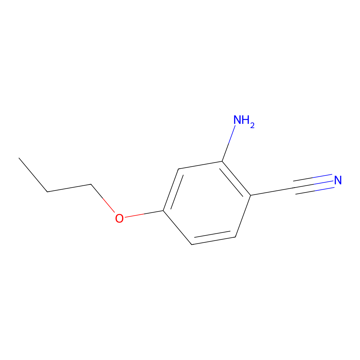 2-Amino-4-propoxybenzonitrile molecular structure, CAS 1503493-48-8