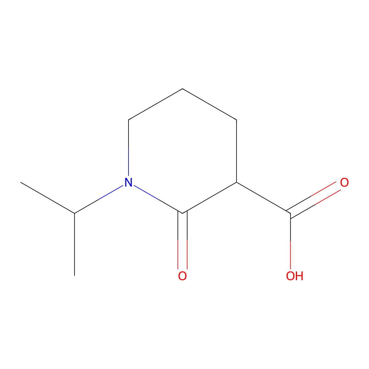 2-Oxo-1-(propan-2-YL)piperidine-3-carboxylic acid molecular structure, CAS 1503496-71-6