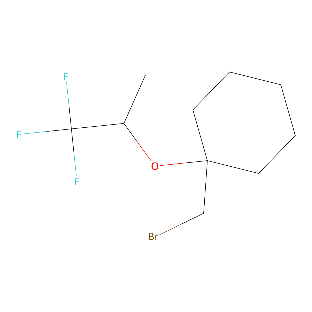 1-(Bromomethyl)-1-((1,1,1-trifluoropropan-2-yl)oxy)cyclohexane molecular structure, CAS 1503497-68-4