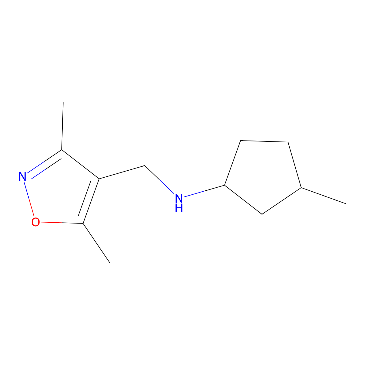 N-[(Dimethyl-1,2-oxazol-4-yl)methyl]-3-methylcyclopentan-1-amine molecular structure, CAS 1503498-51-8