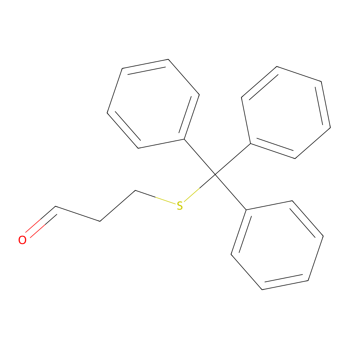 3-(Tritylthio)propanal molecular structure, CAS 150350-28-0