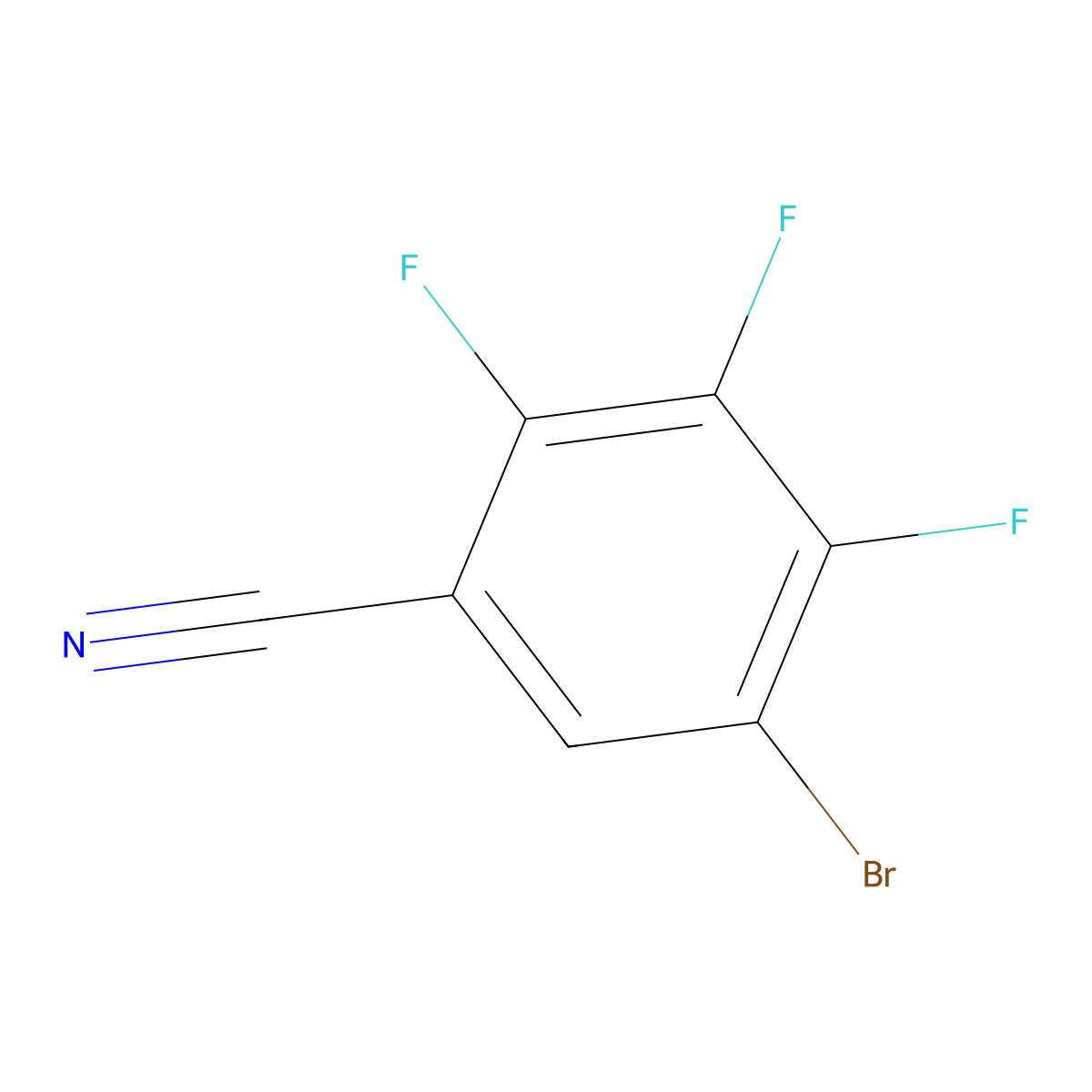 5-Bromo-2,3,4-trifluorobenzonitrile molecular structure, CAS 1503508-74-4