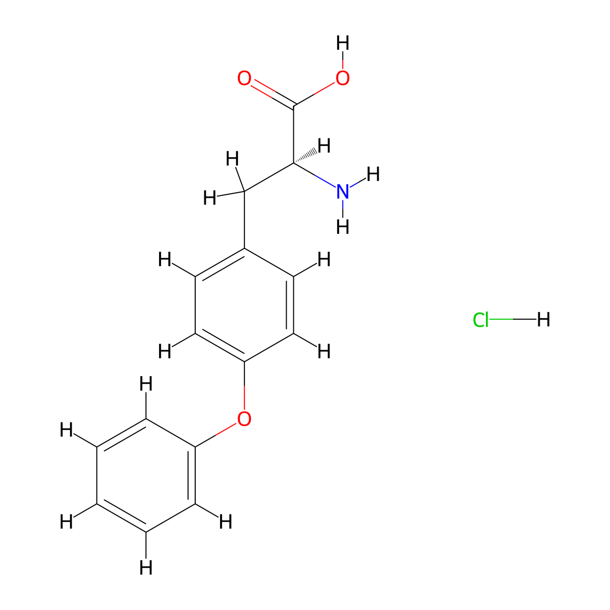 O-Phenyl-L-tyrosine HCl molecular structure, CAS 150351-64-7
