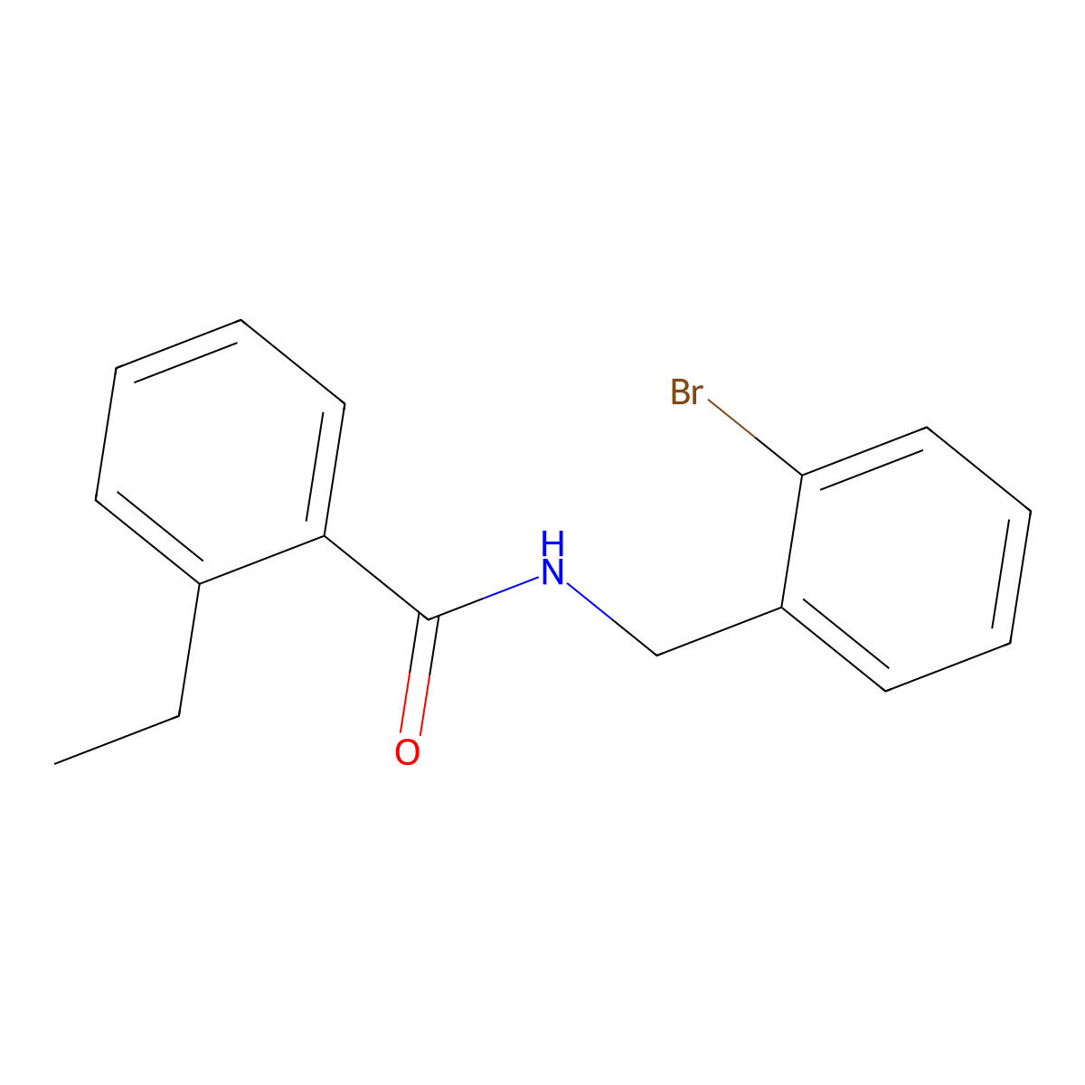 N-[(2-Bromophenyl)methyl]-2-ethylbenzamide molecular structure, CAS 1503510-07-3