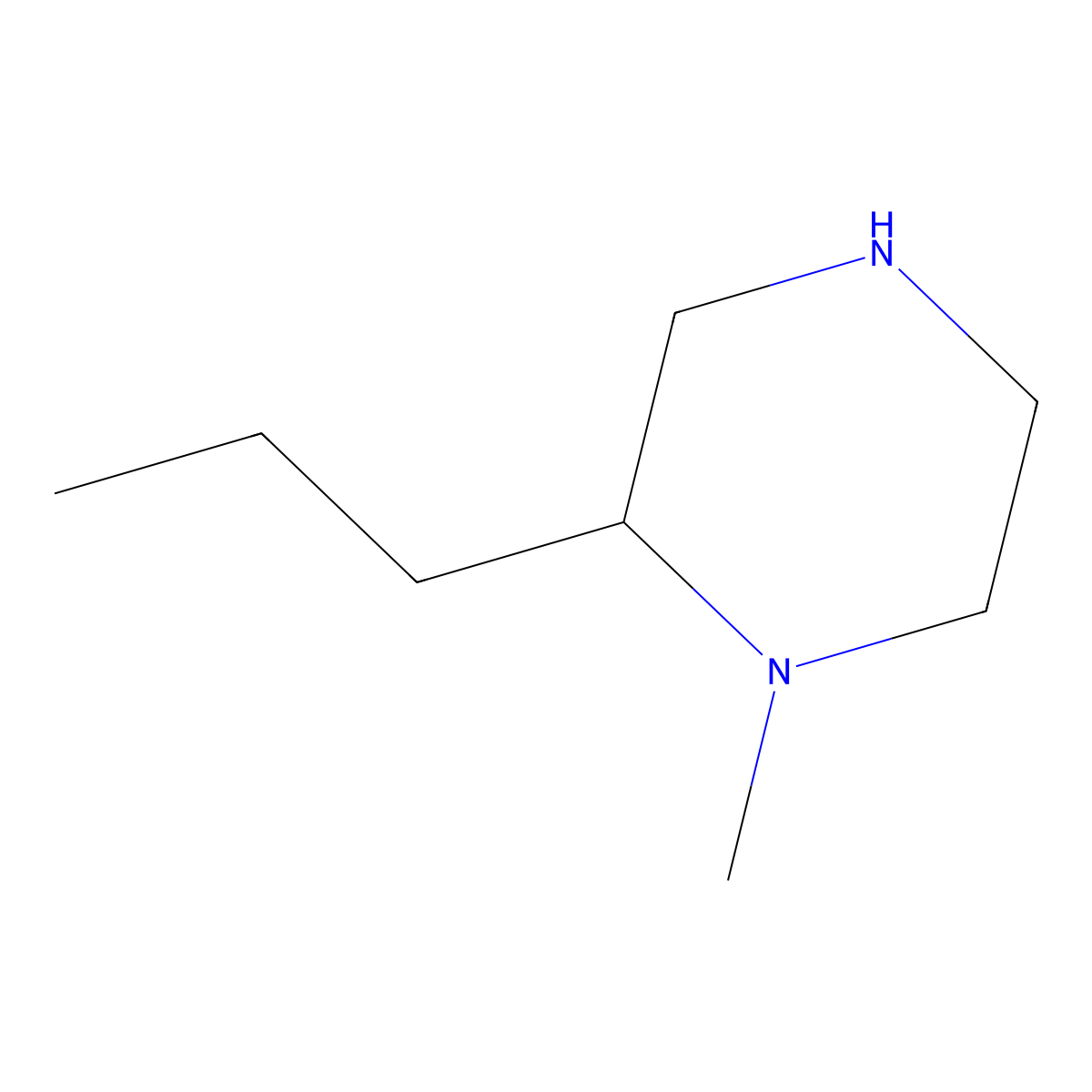1-Methyl-2-propylpiperazine molecular structure, CAS 1503512-39-7