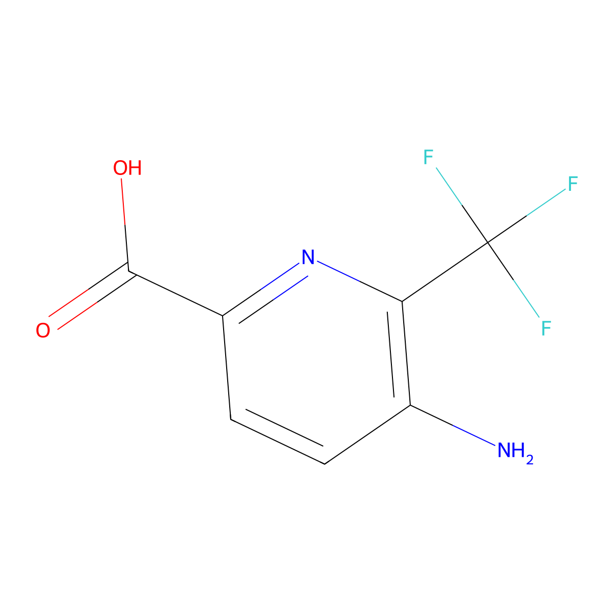 5-Amino-6-(trifluoromethyl)pyridine-2-carboxylic acid molecular structure, CAS 1503516-79-7