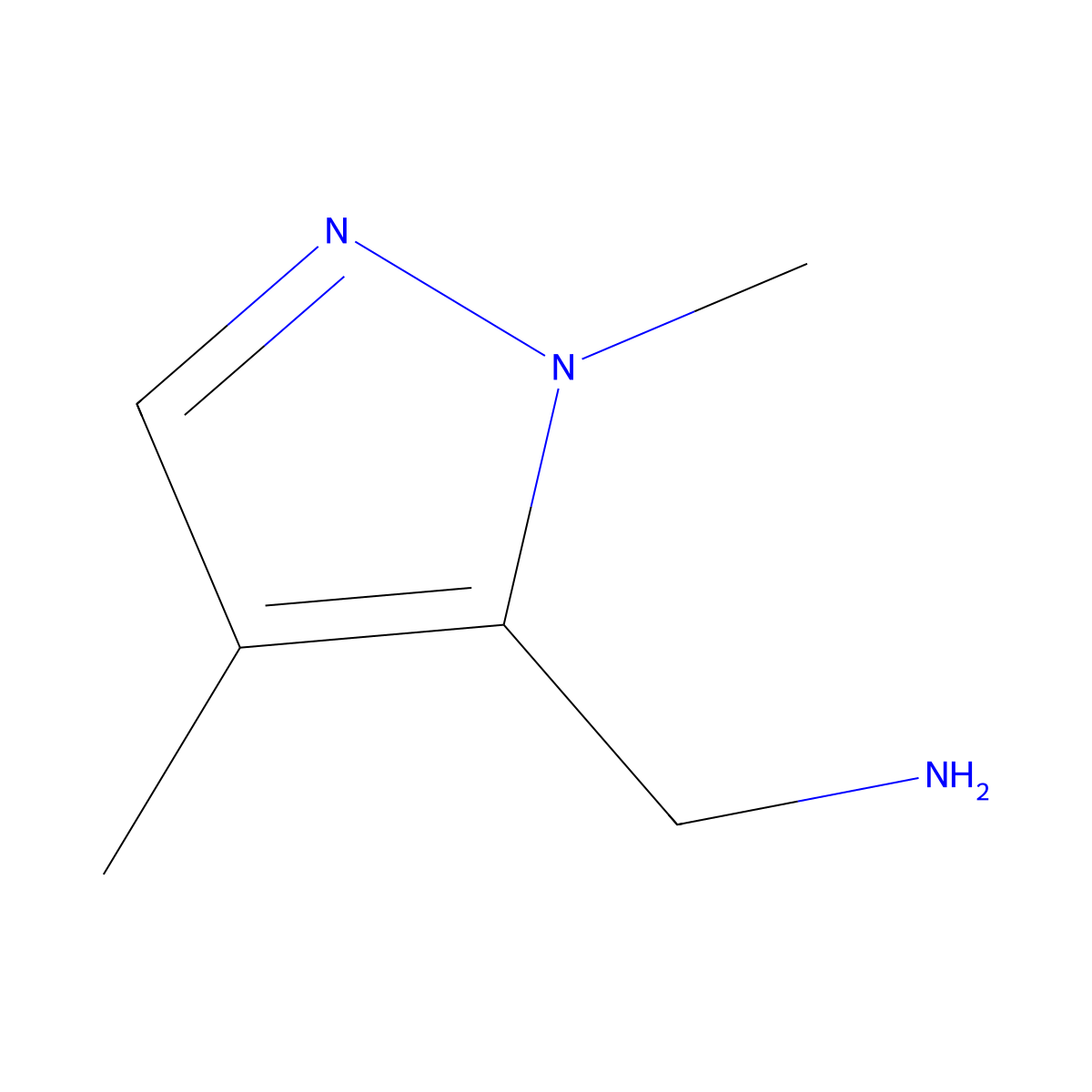 (1,4-Dimethyl-1H-pyrazol-5-yl)methanamine molecular structure, CAS 1503520-72-6