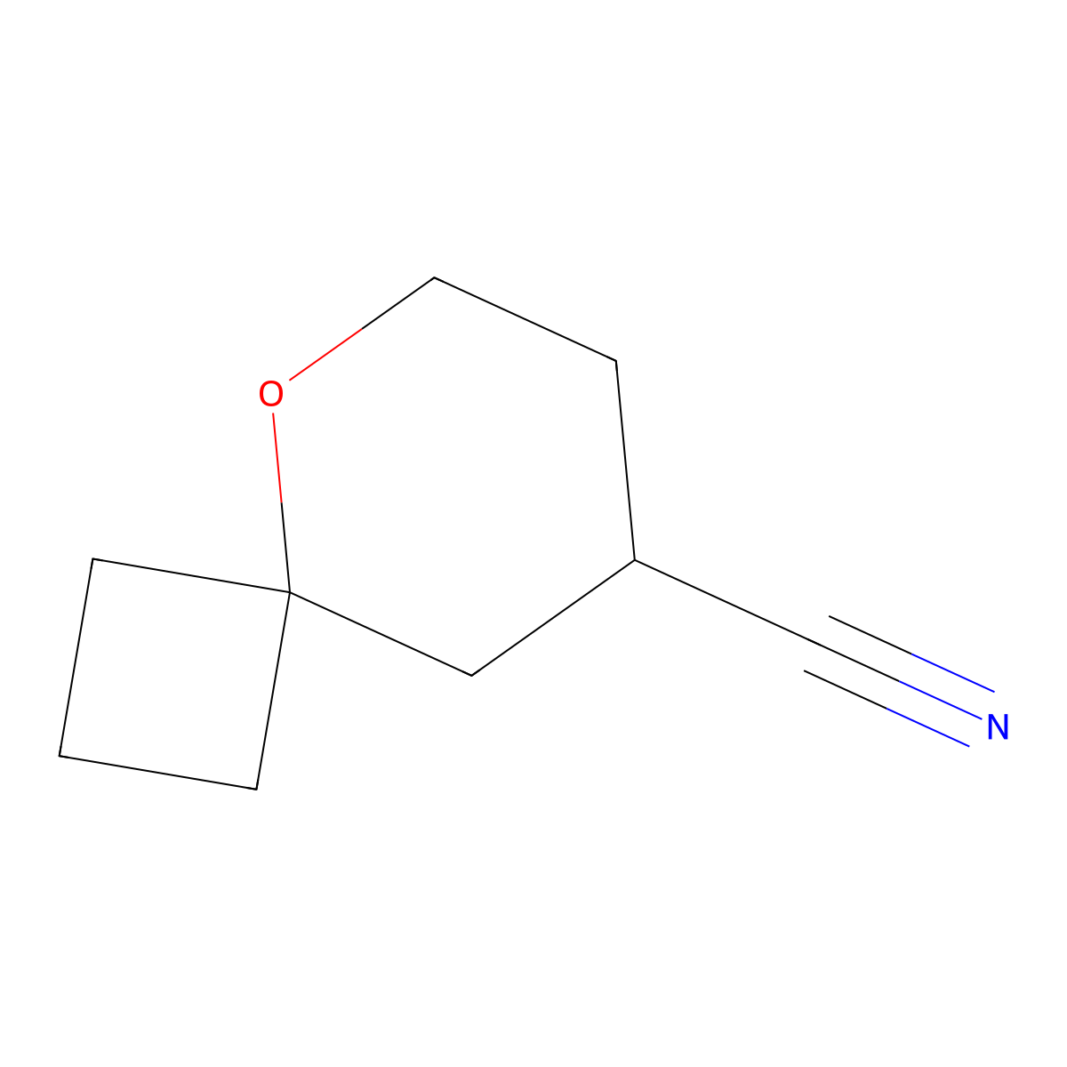 5-Oxaspiro[3.5]nonane-8-carbonitrile molecular structure, CAS 1503527-20-5