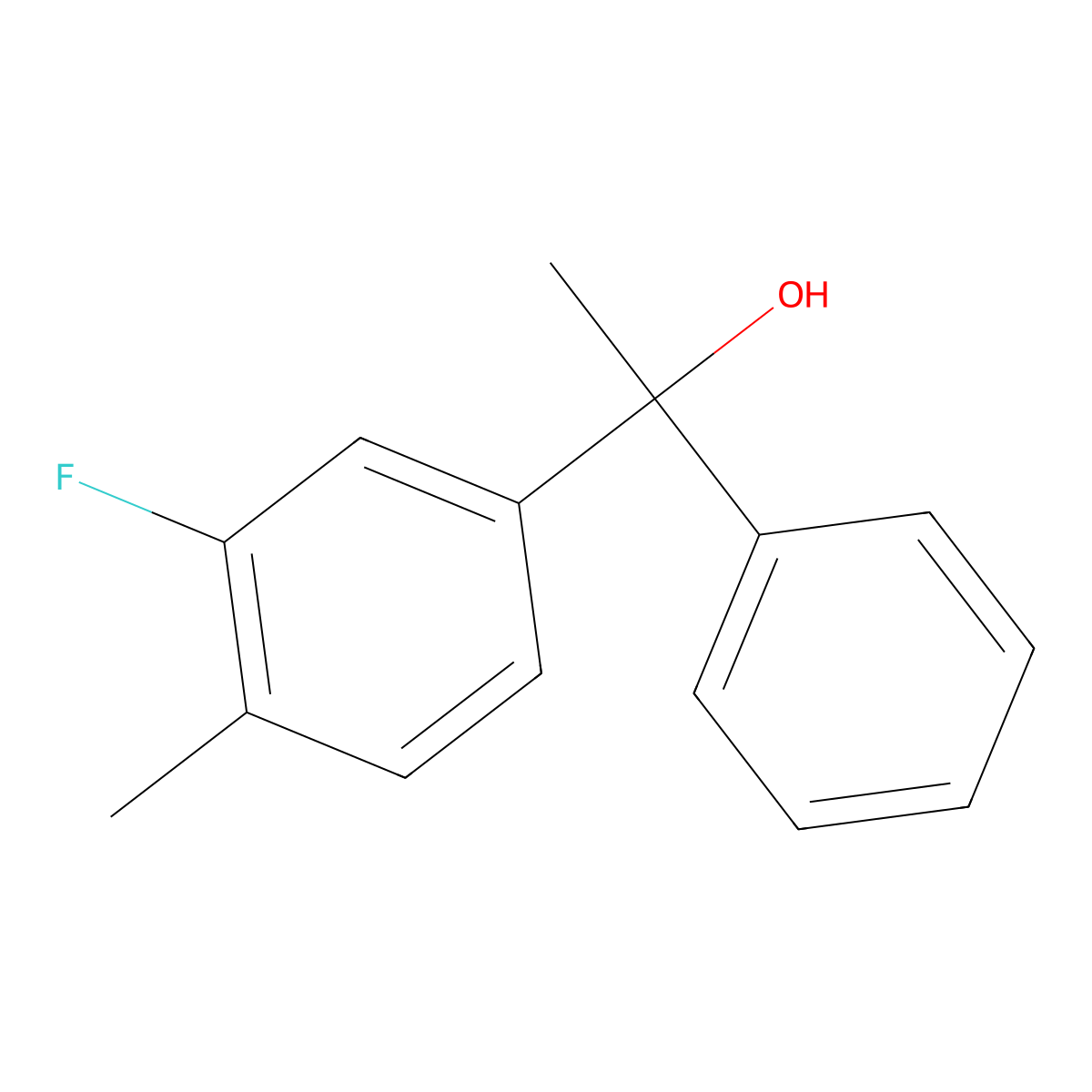 3-Fluoro-alpha,4-dimethyl-alpha-phenylbenZenemethanol molecular structure, CAS 1503529-23-4