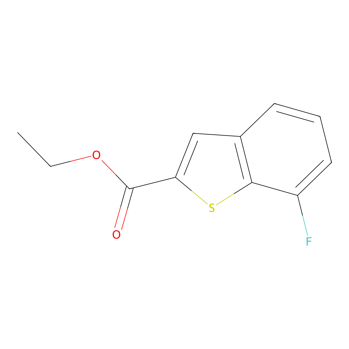 Ethyl 7-fluorobenzo[b]thiophene-2-carboxylate molecular structure, CAS 1503529-61-0