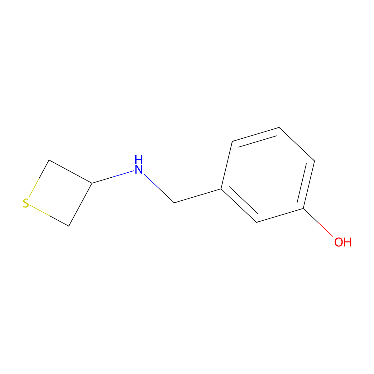 3-((Thietan-3-ylamino)methyl)phenol molecular structure, CAS 1503549-80-1
