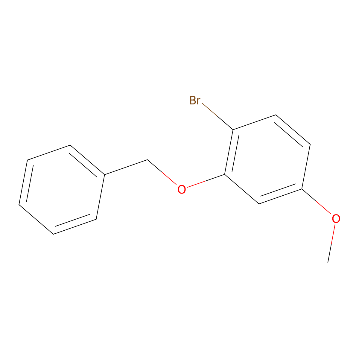 1-Bromo-4-methoxy-2-phenylmethoxybenzene molecular structure, CAS 150356-67-5