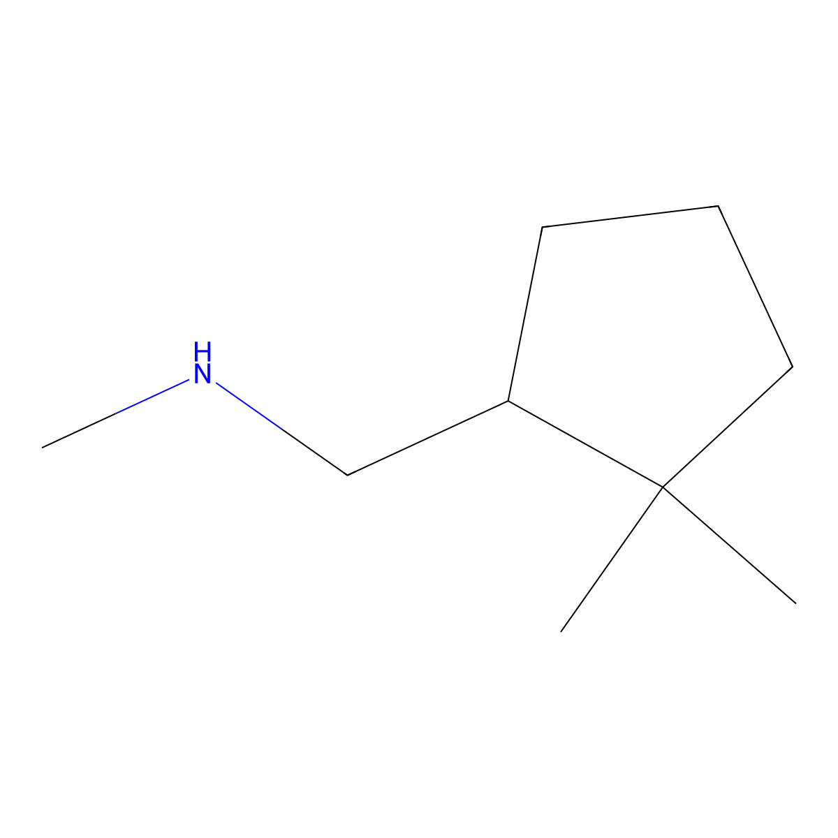 [(2,2-Dimethylcyclopentyl)methyl](methyl)amine molecular structure, CAS 1503574-53-5
