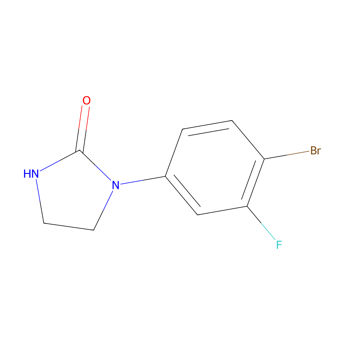 1-(4-Bromo-3-fluoro-phenyl)imidazolidin-2-one molecular structure, CAS 1503577-74-9