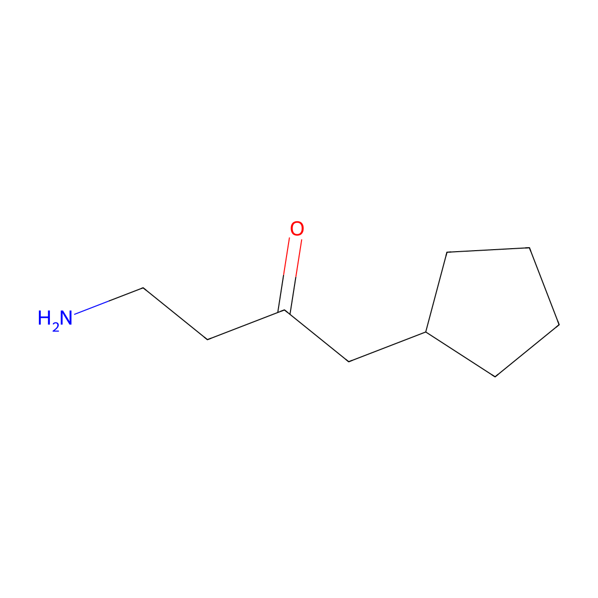 4-Amino-1-cyclopentylbutan-2-one molecular structure, CAS 1503587-60-7