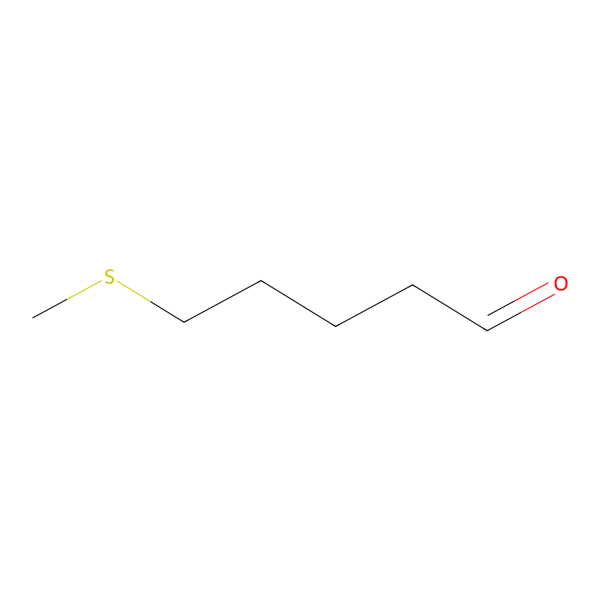 5-(Methylsulfanyl)pentanal molecular structure, CAS 150360-35-3