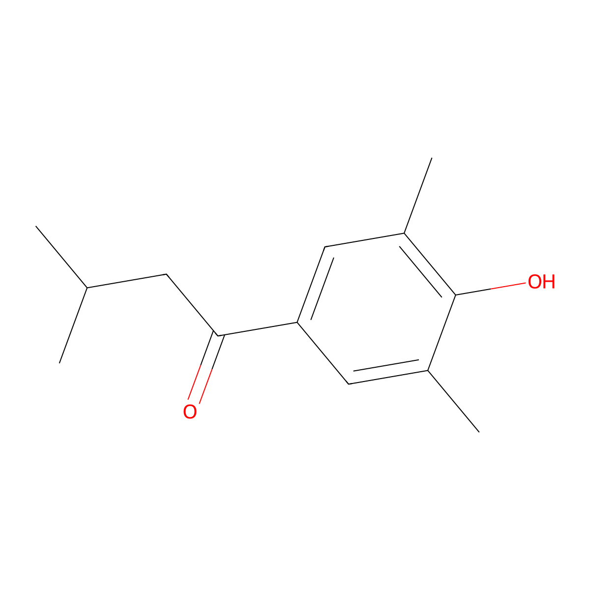 1-(4-Hydroxy-3,5-dimethylphenyl)-3-methylbutan-1-one molecular structure, CAS 1503604-52-1