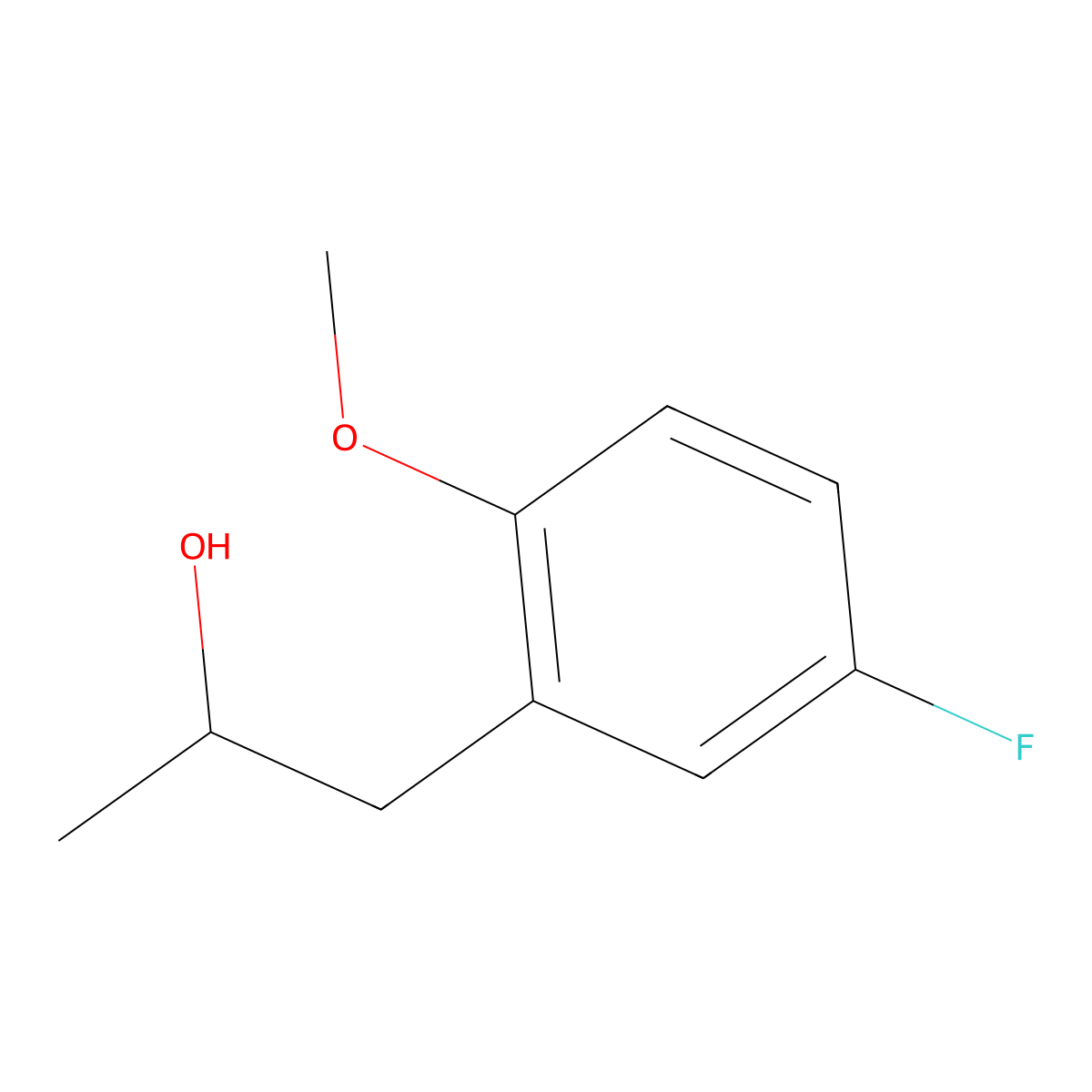 1-(3-Fluoro-6-methoxyphenyl)-2-propanol molecular structure, CAS 1503613-78-2