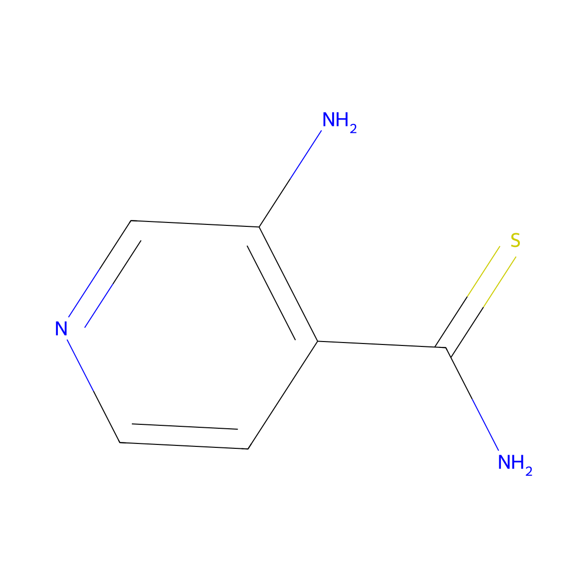 3-Aminopyridine-4-carbothioamide molecular structure, CAS 150364-73-1