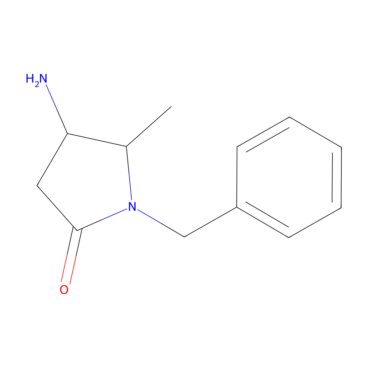 4-Amino-1-benzyl-5-methylpyrrolidin-2-one molecular structure, CAS 1503666-45-2