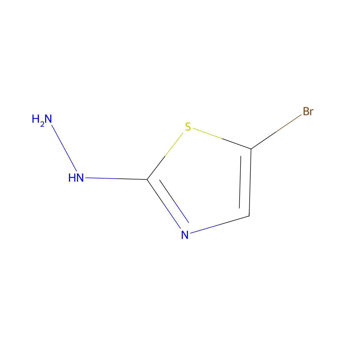 5-Bromo-2-hydrazinyl-1,3-thiazole molecular structure, CAS 1503676-55-8