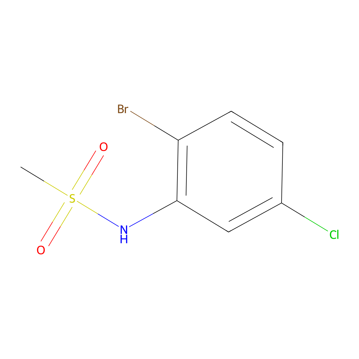 N-(2-Bromo-5-chlorophenyl)methanesulfonamide molecular structure, CAS 1503686-94-9