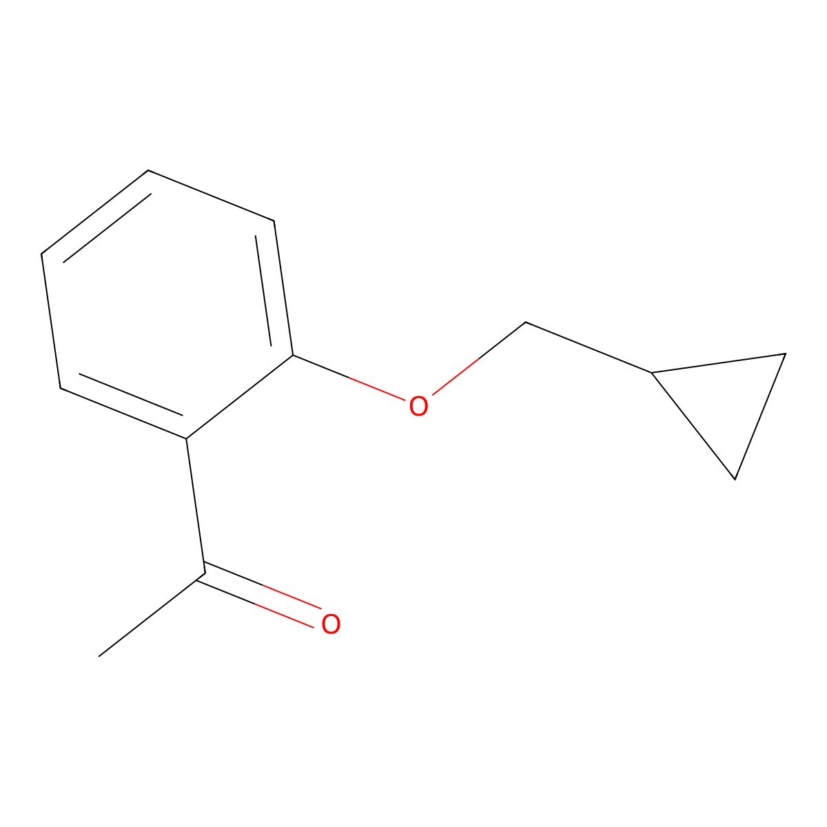 1-[2-(Cyclopropylmethoxy)phenyl]ethanone molecular structure, CAS 150369-77-0
