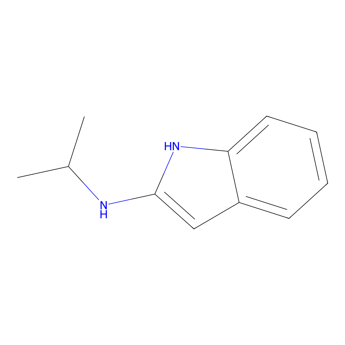 N-(Propan-2-yl)-1H-indol-2-amine molecular structure, CAS 1503692-71-4