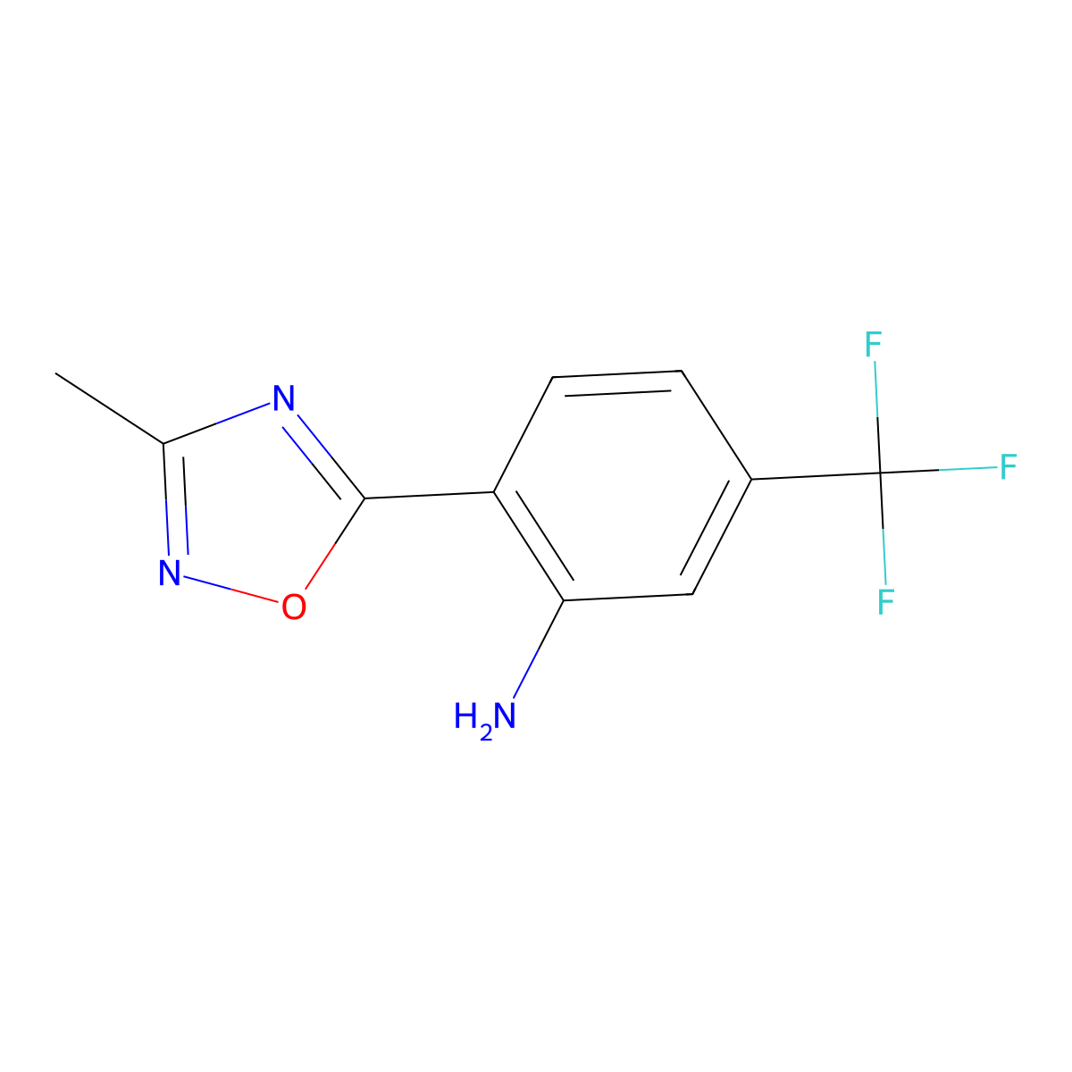 2-(3-Methyl-1,2,4-oxadiazol-5-yl)-5-(trifluoromethyl)aniline molecular structure, CAS 1503695-84-8
