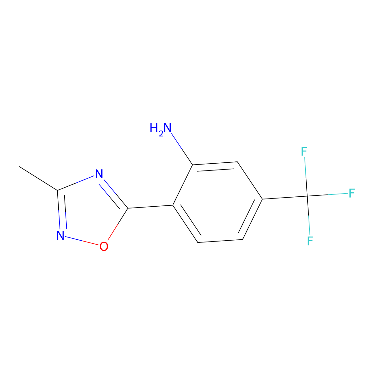 2-(3-Methyl-1,2,4-oxadiazol-5-yl)-5-(trifluoromethyl)aniline molecular structure, CAS 1503695-84-8
