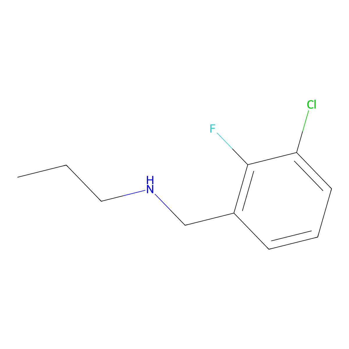 [(3-Chloro-2-fluorophenyl)methyl](propyl)amine molecular structure, CAS 1503696-10-3