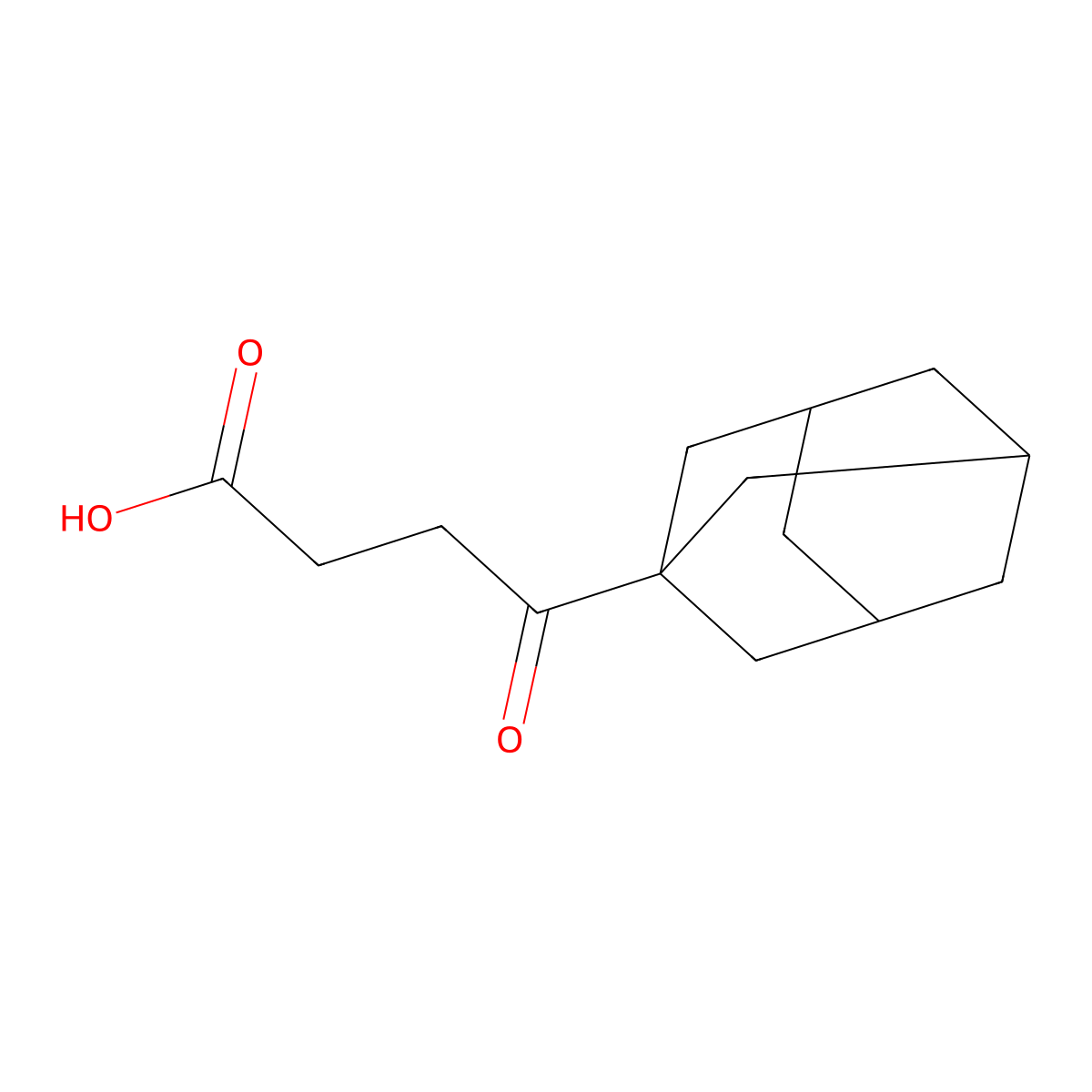1-Adamantanebutyric acid, gamma-oxo- molecular structure, CAS 15037-75-9