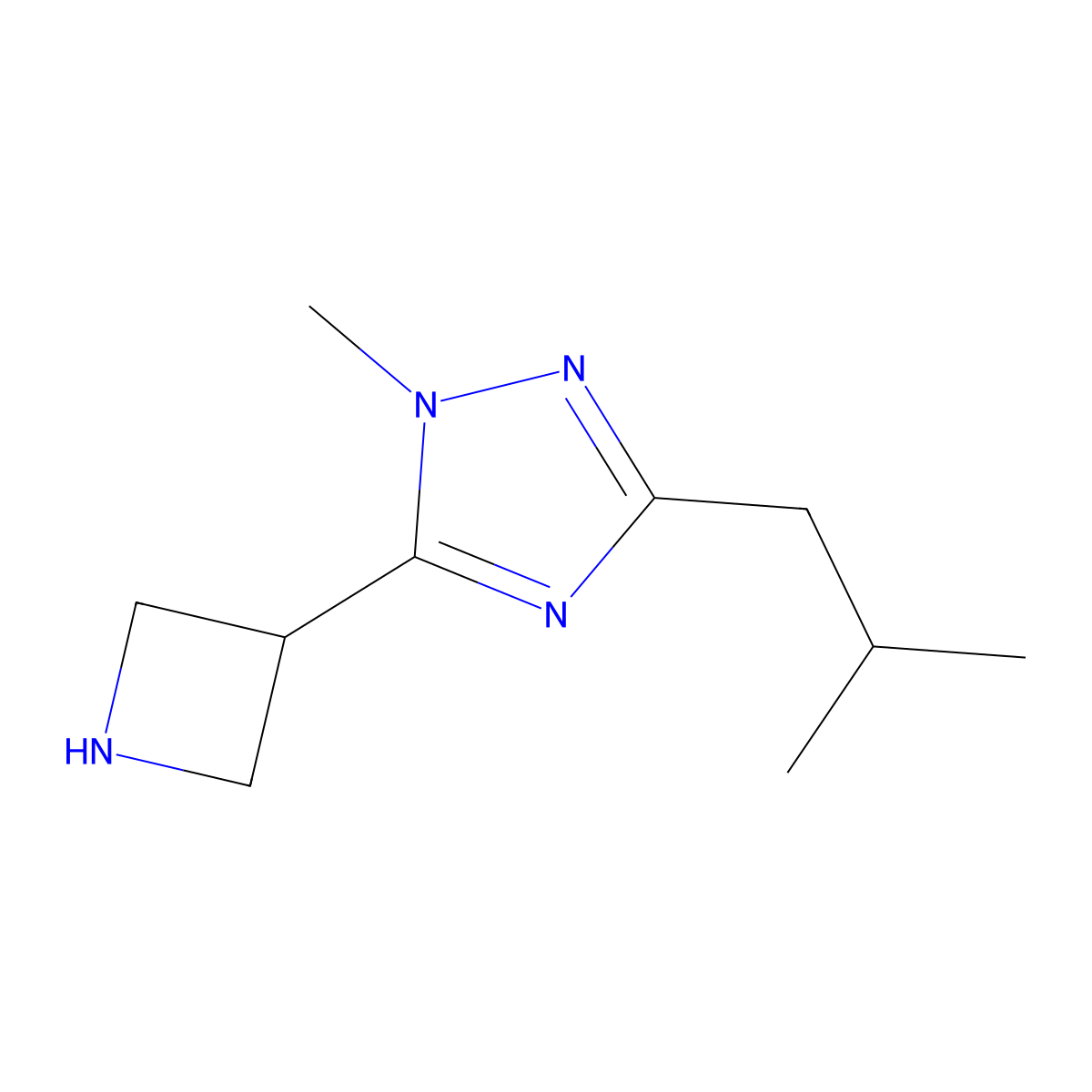 5-(Azetidin-3-yl)-3-isobutyl-1-methyl-1h-1,2,4-triazole molecular structure, CAS 1503720-74-8