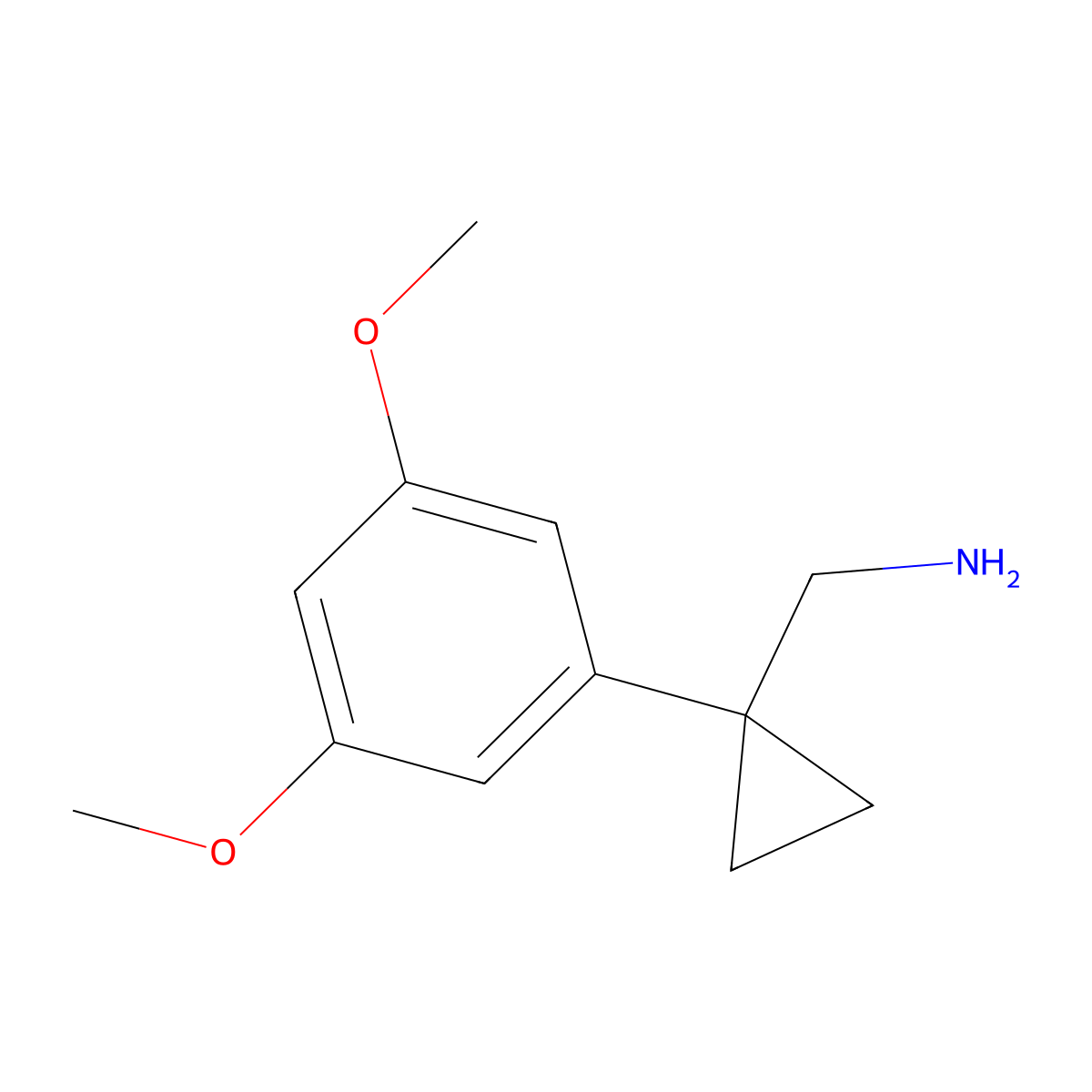 1-(3,5-Dimethoxyphenyl)cyclopropanemethanamine molecular structure, CAS 1503721-53-6