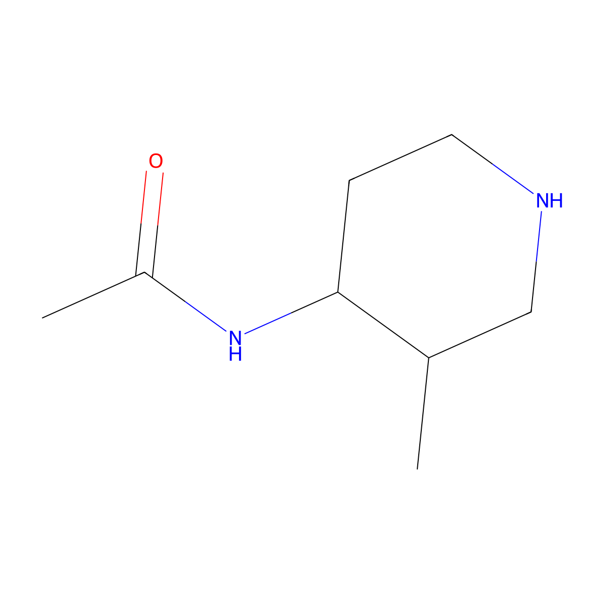 N-(3-methylpiperidin-4-yl)acetamide molecular structure, CAS 1503731-83-6