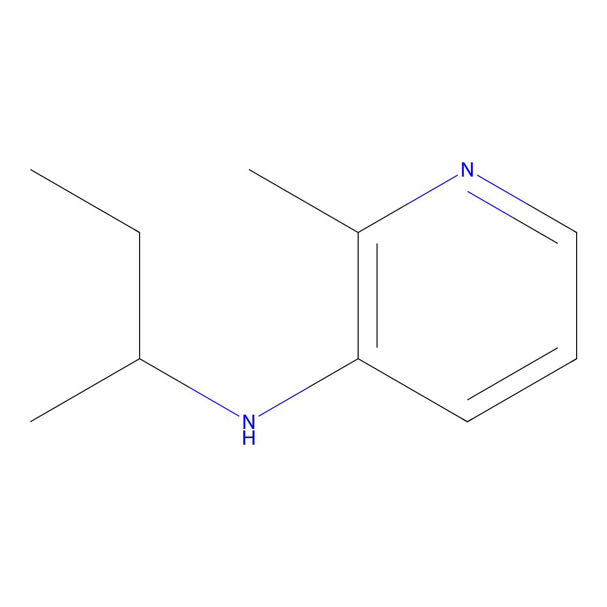N-(butan-2-yl)-2-methylpyridin-3-amine molecular structure, CAS 1503735-17-8