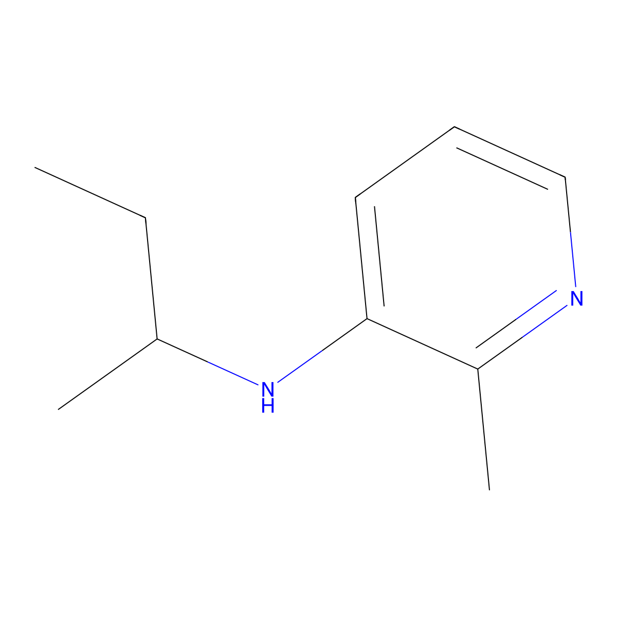 N-(butan-2-yl)-2-methylpyridin-3-amine molecular structure, CAS 1503735-17-8
