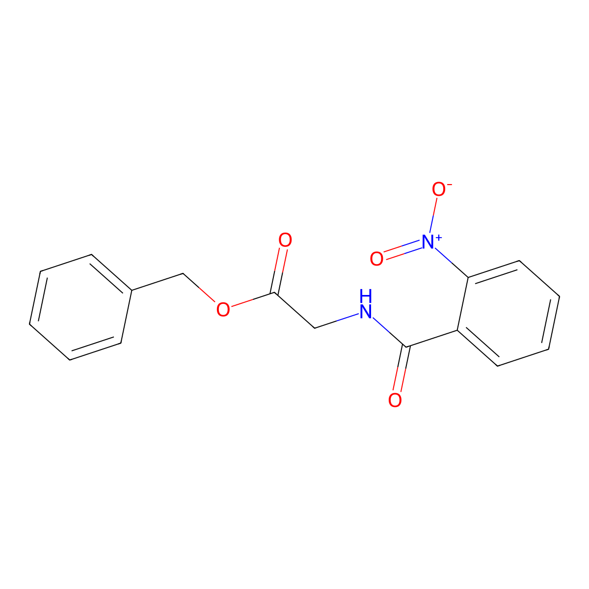Benzyl 2-[(2-nitrophenyl)formamido]acetate molecular structure, CAS 150374-96-2