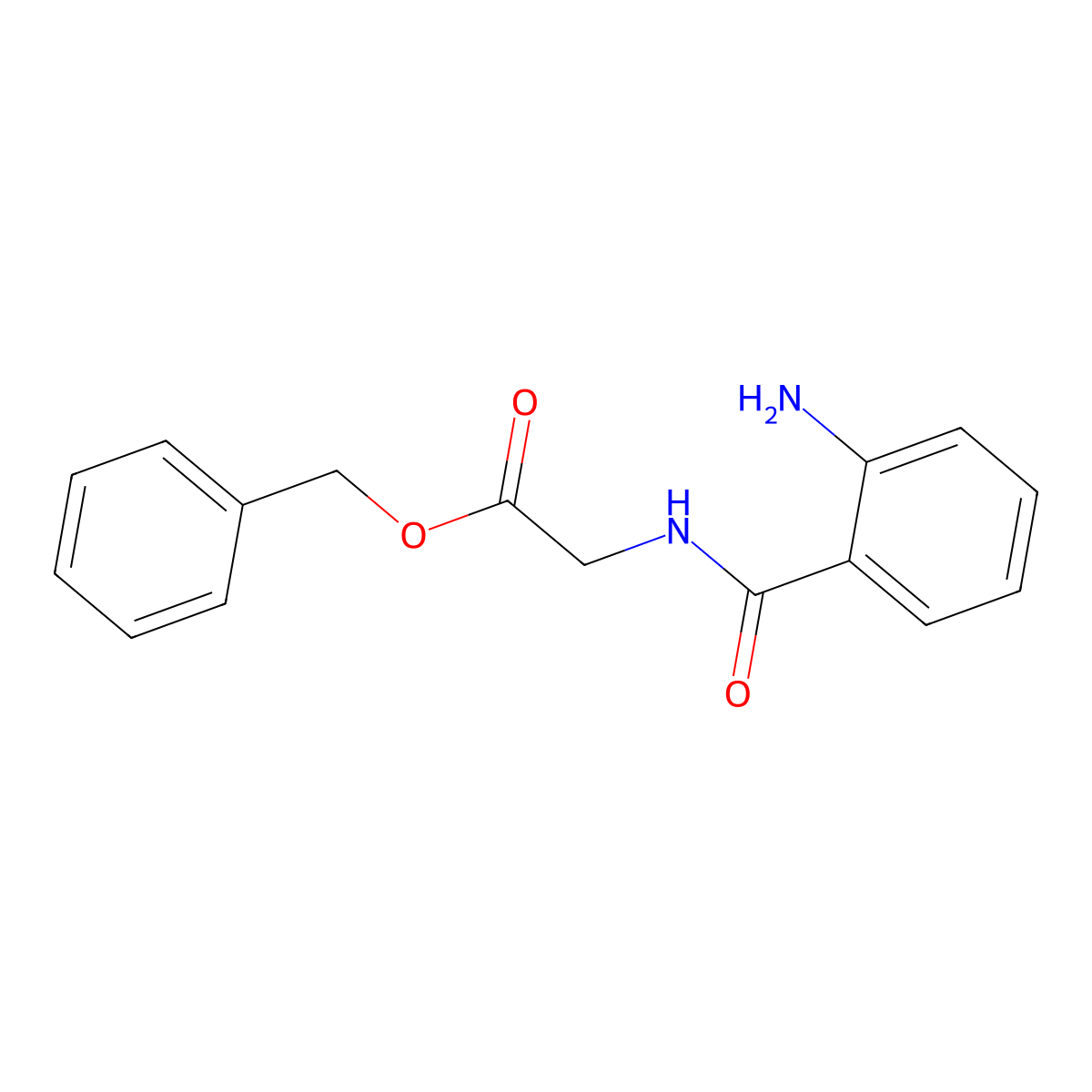 Benzyl 2-(2-aminobenzamido)acetate molecular structure, CAS 150374-97-3