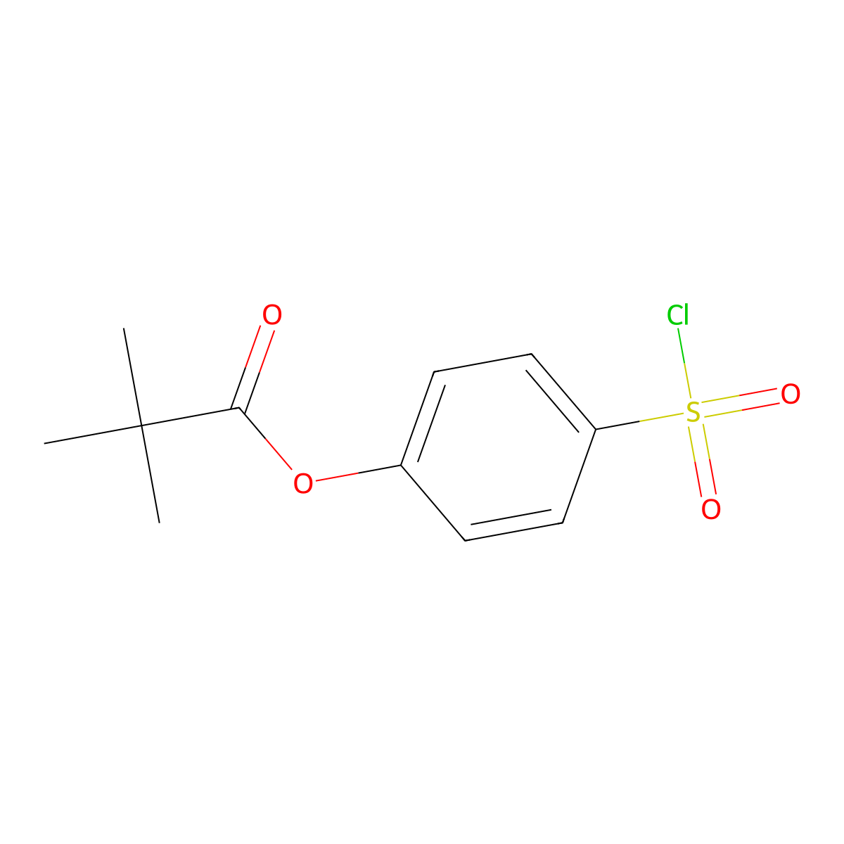 4-(Chlorosulfonyl)phenyl 2,2-dimethylpropanoate molecular structure, CAS 150374-99-5