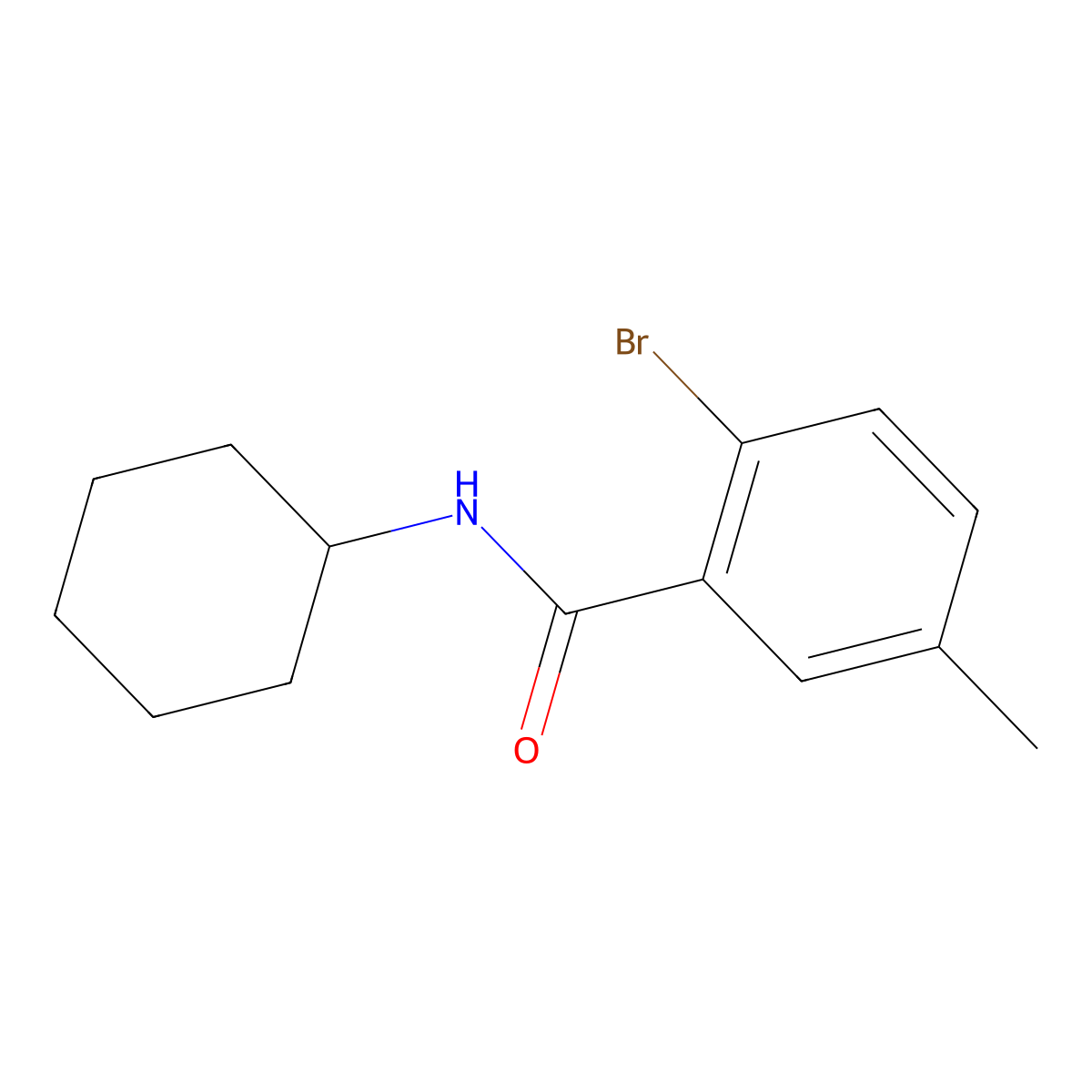 2-Bromo-N-cyclohexyl-5-methylbenzamide molecular structure, CAS 1503745-08-1